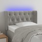 vidaXL Cabecero con LED de terciopelo gris claro 83x16x78/88 cm vidaXL Cabecero con LED de terciopelo gris claro 83x16x78/88 cm