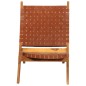 vidaXL Silla de relax plegable cuero auténtico marrón vidaXL Silla de relax plegable cuero auténtico marrón