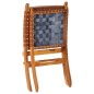 vidaXL Silla de relax plegable cuero auténtico marrón vidaXL Silla de relax plegable cuero auténtico marrón