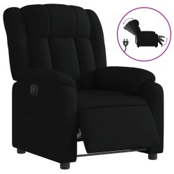 vidaXL Sillón reclinable eléctrico de tela negro