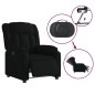 vidaXL Sillón reclinable eléctrico de tela negro vidaXL Sillón reclinable eléctrico de tela negro