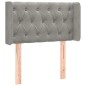 vidaXL Cabecero con LED de terciopelo gris claro 83x16x78/88 cm vidaXL Cabecero con LED de terciopelo gris claro 83x16x78/88 cm