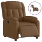 vidaXL Sillón reclinable eléctrico de tela marrón vidaXL Sillón reclinable eléctrico de tela marrón