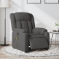 vidaXL Sillón reclinable de masaje eléctrico tela gris oscuro