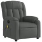 vidaXL Sillón reclinable de masaje eléctrico tela gris oscuro