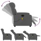 vidaXL Sillón reclinable de masaje eléctrico tela gris oscuro