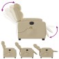 vidaXL Sillón reclinable de masaje eléctrico tela color crema vidaXL Sillón reclinable de masaje eléctrico tela color crema