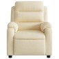 vidaXL Sillón reclinable de masaje eléctrico tela color crema vidaXL Sillón reclinable de masaje eléctrico tela color crema