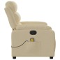 vidaXL Sillón reclinable de masaje eléctrico tela color crema vidaXL Sillón reclinable de masaje eléctrico tela color crema