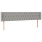 vidaXL Cabecero con LED de tela gris claro 183x16x78/88 cm vidaXL Cabecero con LED de tela gris claro 183x16x78/88 cm
