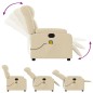 vidaXL Sillón reclinable de masaje eléctrico tela color crema vidaXL Sillón reclinable de masaje eléctrico tela color crema