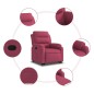 vidaXL Sillón reclinable elevable terciopelo rojo tinto vidaXL Sillón reclinable elevable terciopelo rojo tinto