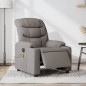 vidaXL Sillón reclinable de masaje eléctrico tela gris taupe vidaXL Sillón reclinable de masaje eléctrico tela gris taupe