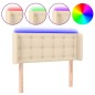 vidaXL Cabecero con LED de tela crema 83x16x78/88 cm vidaXL Cabecero con LED de tela crema 83x16x78/88 cm