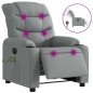 vidaXL Sillón reclinable de masaje eléctrico tela gris claro vidaXL Sillón reclinable de masaje eléctrico tela gris claro