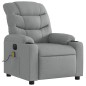 vidaXL Sillón reclinable de masaje eléctrico tela gris claro vidaXL Sillón reclinable de masaje eléctrico tela gris claro