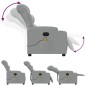 vidaXL Sillón reclinable de masaje eléctrico tela gris claro vidaXL Sillón reclinable de masaje eléctrico tela gris claro