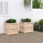 vidaXL Jardineras de exterior 2 unidades madera maciza de pino vidaXL Jardineras de exterior 2 unidades madera maciza de pino