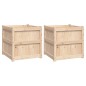 vidaXL Jardineras de exterior 2 unidades madera maciza de pino vidaXL Jardineras de exterior 2 unidades madera maciza de pino