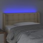 vidaXL Cabecero con LED de tela crema 83x16x78/88 cm vidaXL Cabecero con LED de tela crema 83x16x78/88 cm