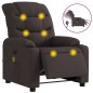 vidaXL Sillón reclinable de masaje eléctrico tela marrón oscuro vidaXL Sillón reclinable de masaje eléctrico tela marrón oscuro