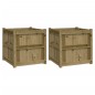 vidaXL Jardineras de exterior 2 unidades madera impregnada de pino vidaXL Jardineras de exterior 2 unidades madera impregnada de pino