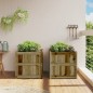 vidaXL Jardineras de exterior 2 unidades madera impregnada de pino vidaXL Jardineras de exterior 2 unidades madera impregnada de pino