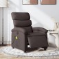 vidaXL Sillón reclinable de masaje eléctrico tela marrón oscuro vidaXL Sillón reclinable de masaje eléctrico tela marrón oscuro