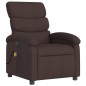vidaXL Sillón reclinable de masaje eléctrico tela marrón oscuro vidaXL Sillón reclinable de masaje eléctrico tela marrón oscuro