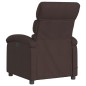 vidaXL Sillón reclinable de masaje eléctrico tela marrón oscuro vidaXL Sillón reclinable de masaje eléctrico tela marrón oscuro