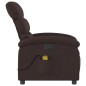 vidaXL Sillón reclinable de masaje eléctrico tela marrón oscuro vidaXL Sillón reclinable de masaje eléctrico tela marrón oscuro