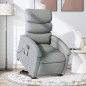vidaXL Sillón de masaje reclinable de pie de tela gris claro vidaXL Sillón de masaje reclinable de pie de tela gris claro