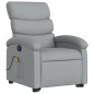 vidaXL Sillón de masaje reclinable de pie de tela gris claro vidaXL Sillón de masaje reclinable de pie de tela gris claro