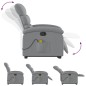 vidaXL Sillón de masaje reclinable de pie de tela gris claro vidaXL Sillón de masaje reclinable de pie de tela gris claro
