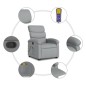 vidaXL Sillón de masaje reclinable de pie de tela gris claro vidaXL Sillón de masaje reclinable de pie de tela gris claro