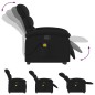 vidaXL Sillón reclinable de masaje elevable tela negro vidaXL Sillón reclinable de masaje elevable tela negro
