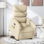 vidaXL Silla de masaje reclinable de pie de tela color crema vidaXL Silla de masaje reclinable de pie de tela color crema