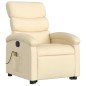 vidaXL Silla de masaje reclinable de pie de tela color crema vidaXL Silla de masaje reclinable de pie de tela color crema