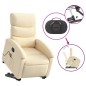 vidaXL Silla de masaje reclinable de pie de tela color crema vidaXL Silla de masaje reclinable de pie de tela color crema
