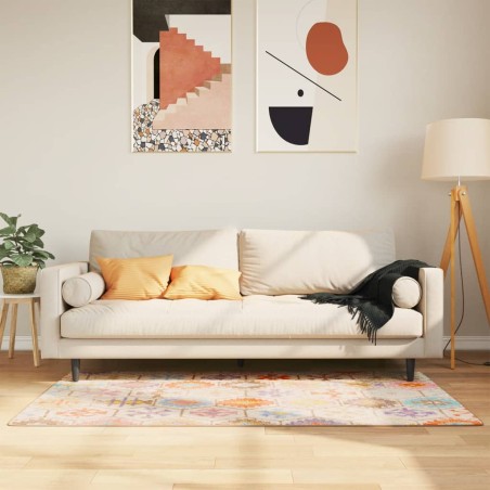 vidaXL Alfombra lavable antideslizante multicolor 80x150 cm
