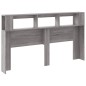 vidaXL Cabecero LED madera ingeniería gris Sonoma 180x18,5x103,5 cm vidaXL Cabecero LED madera ingeniería gris Sonoma 180x18,5x103,5 cm