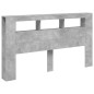 vidaXL Cabecero LED madera ingeniería gris hormigón 180x18,5x103,5 cm vidaXL Cabecero LED madera ingeniería gris hormigón 180x18,5x103,5 cm