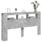vidaXL Cabecero LED madera ingeniería gris hormigón 180x18,5x103,5 cm vidaXL Cabecero LED madera ingeniería gris hormigón 180x18,5x103,5 cm