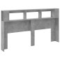 vidaXL Cabecero LED madera ingeniería gris hormigón 180x18,5x103,5 cm vidaXL Cabecero LED madera ingeniería gris hormigón 180x18,5x103,5 cm