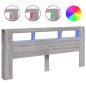 vidaXL Cabecero LED madera ingeniería gris Sonoma 220x18,5x103,5 cm vidaXL Cabecero LED madera ingeniería gris Sonoma 220x18,5x103,5 cm