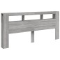 vidaXL Cabecero LED madera ingeniería gris Sonoma 220x18,5x103,5 cm vidaXL Cabecero LED madera ingeniería gris Sonoma 220x18,5x103,5 cm