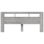 vidaXL Cabecero LED madera ingeniería gris Sonoma 220x18,5x103,5 cm vidaXL Cabecero LED madera ingeniería gris Sonoma 220x18,5x103,5 cm