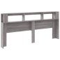 vidaXL Cabecero LED madera ingeniería gris Sonoma 220x18,5x103,5 cm vidaXL Cabecero LED madera ingeniería gris Sonoma 220x18,5x103,5 cm