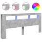 vidaXL Cabecero LED madera ingeniería gris hormigón 220x18,5x103,5 cm vidaXL Cabecero LED madera ingeniería gris hormigón 220x18,5x103,5 cm