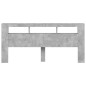 vidaXL Cabecero LED madera ingeniería gris hormigón 220x18,5x103,5 cm vidaXL Cabecero LED madera ingeniería gris hormigón 220x18,5x103,5 cm